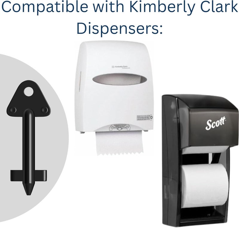 Robby's Cloud Dispenser Key Replacement for Kimberly Clark Cross Key 770767 - for JRT Junior, in-Sight, Windows Single and Twin roll Bath Tissue Dispensers - 1 Robby’s Cloud Keychain Included (2 Pack) - Image 3